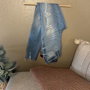 Hollister Light Blue Distressed Skinny Jeans